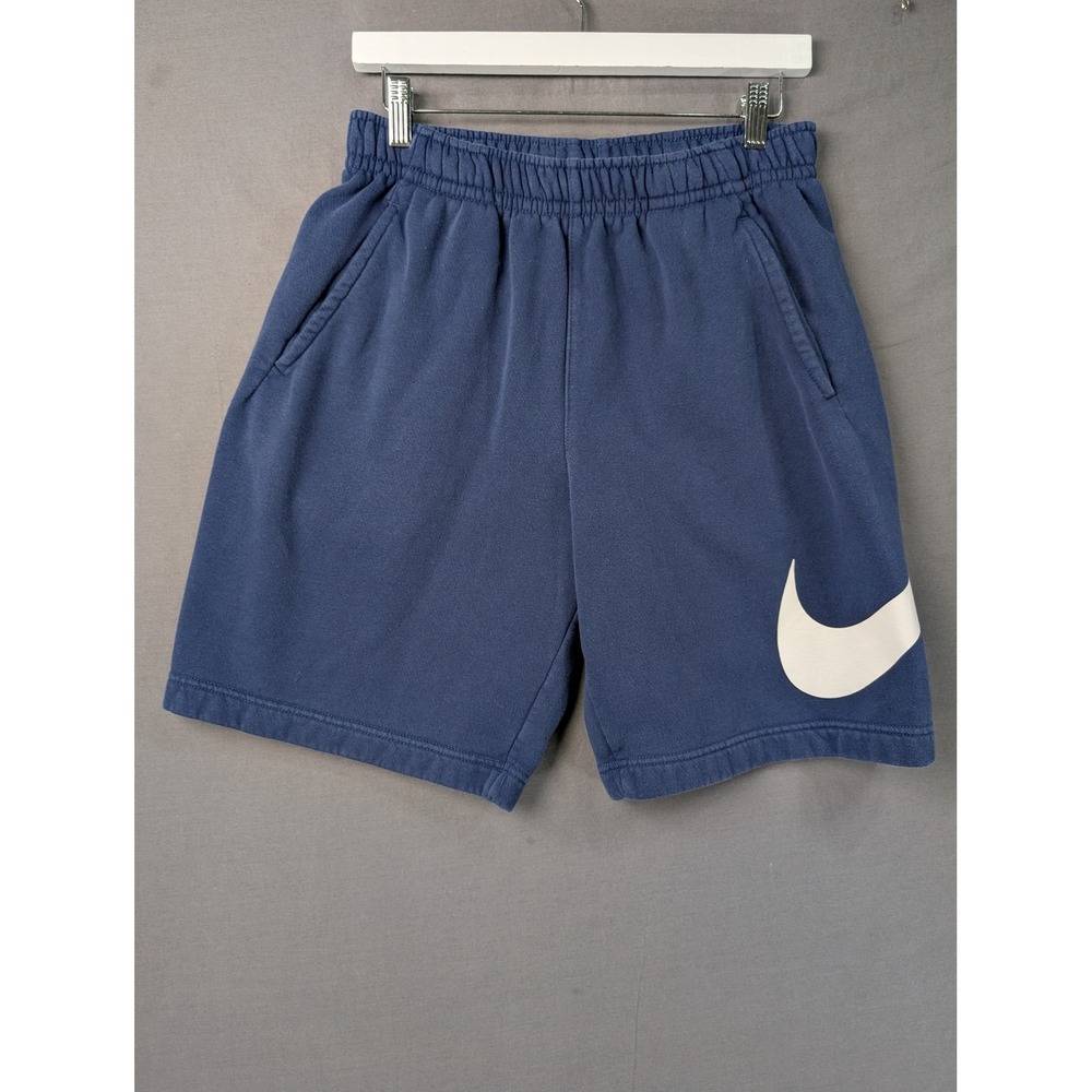 Nike Mens Sportswear Club Fleece Graphic Shorts Navy Blue BV2721-410 Small
